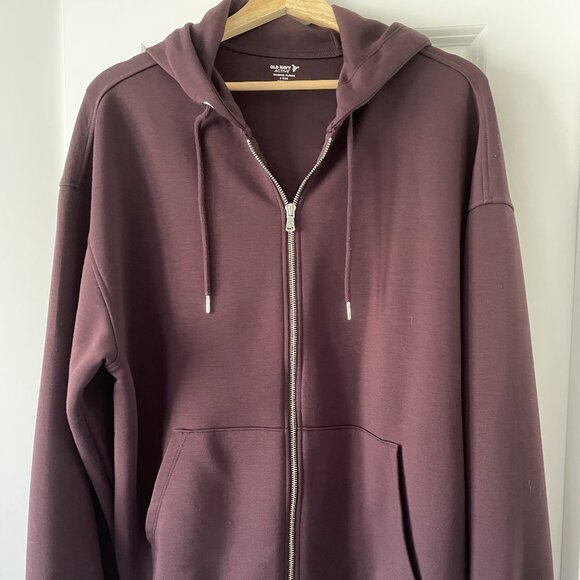 Old Navy Oversized Bounce Fleece Zip Tunic Hoodie Sweatshirt - Small Tall - Picture 2 of 6